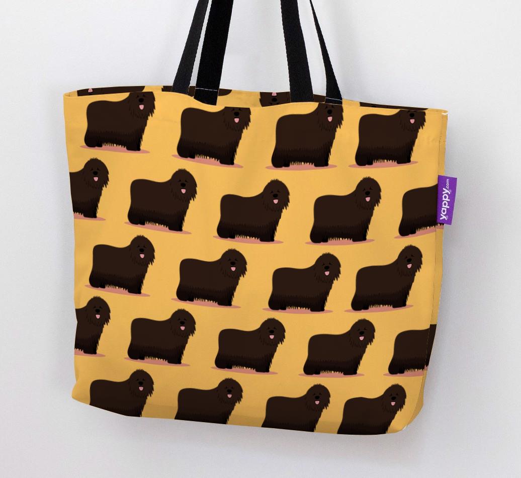 'Yappicon Profile Pattern' - Personalized {breedFullName} Canvas Bag