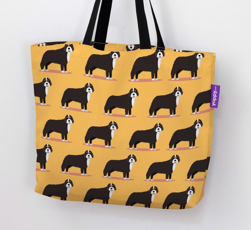 'Yappicon Profile Pattern' - Personalized {breedFullName} Canvas Bag