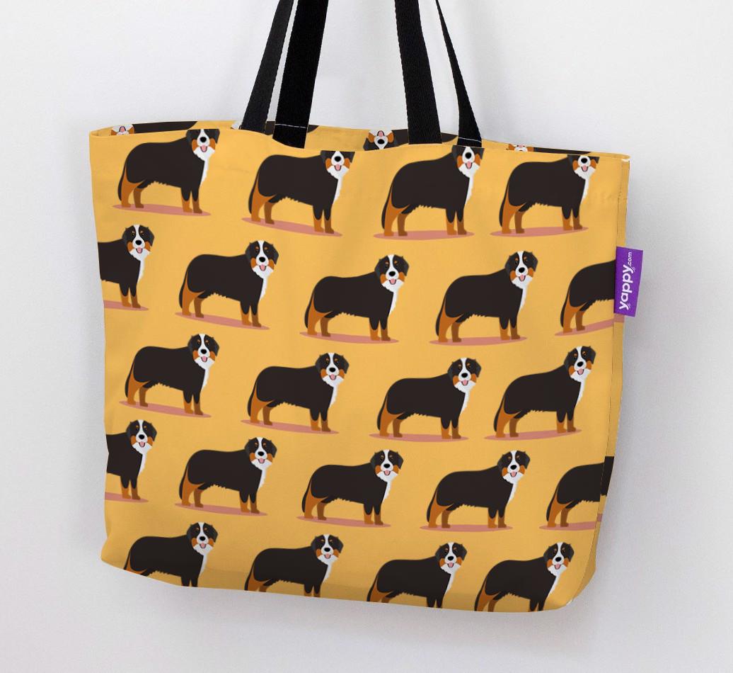 'Yappicon Profile Pattern' - Personalized {breedFullName} Canvas Bag