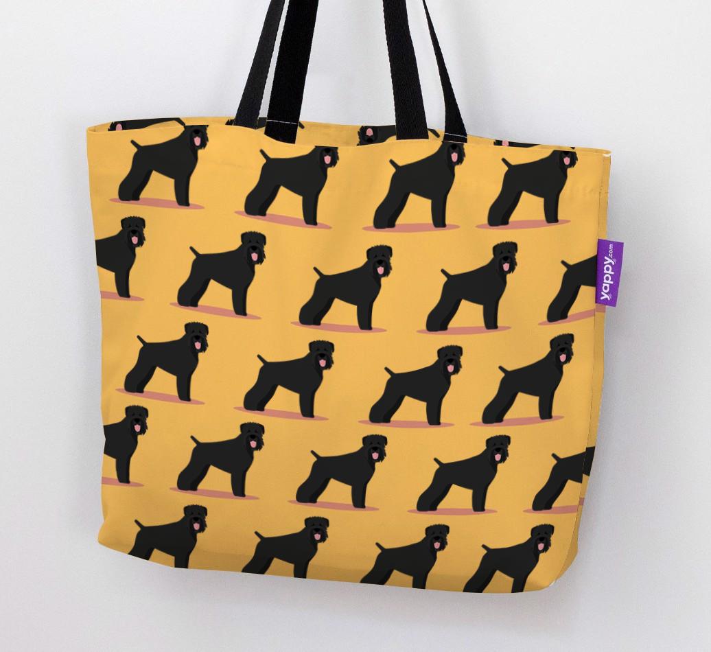 'Yappicon Profile Pattern' - Personalized {breedFullName} Canvas Bag