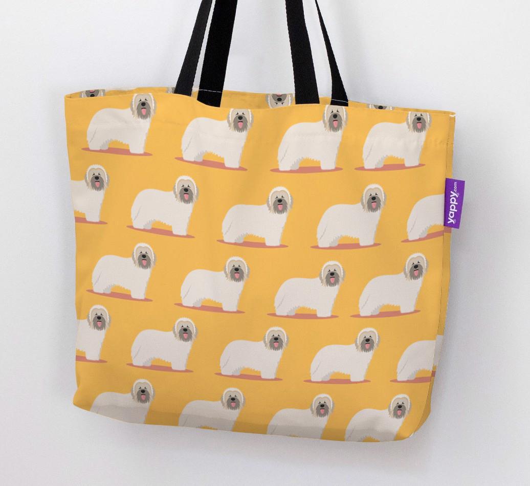 'Yappicon Profile Pattern' - Personalized {breedFullName} Canvas Bag