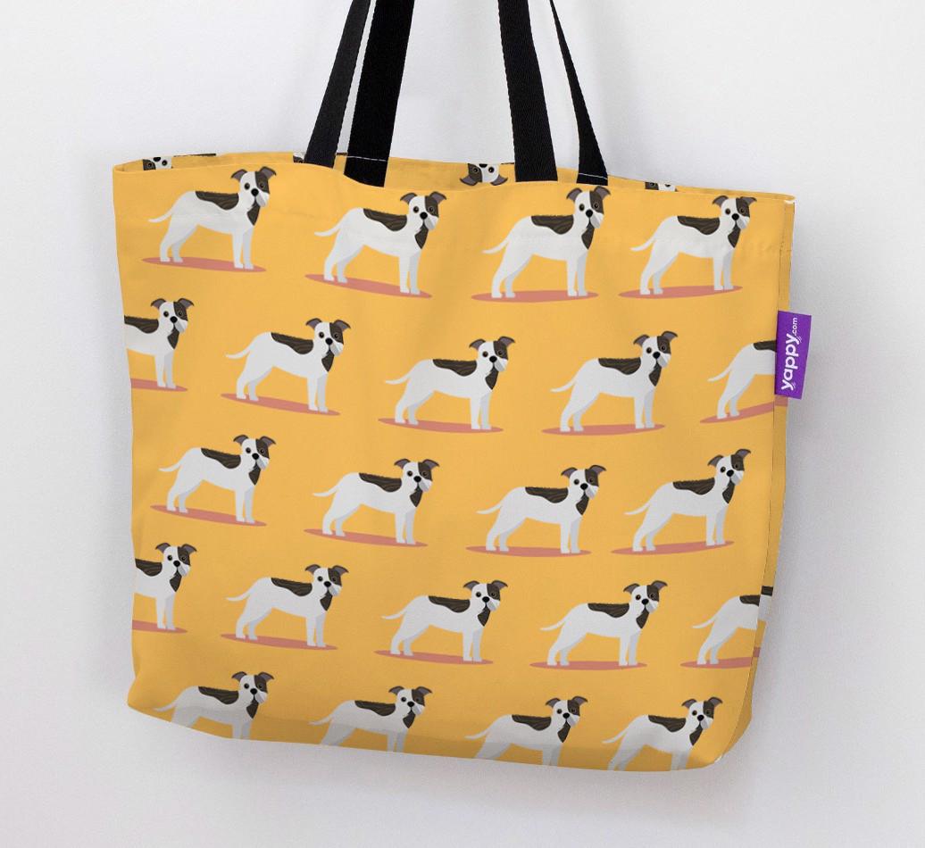 'Yappicon Profile Pattern' - Personalized {breedFullName} Canvas Bag