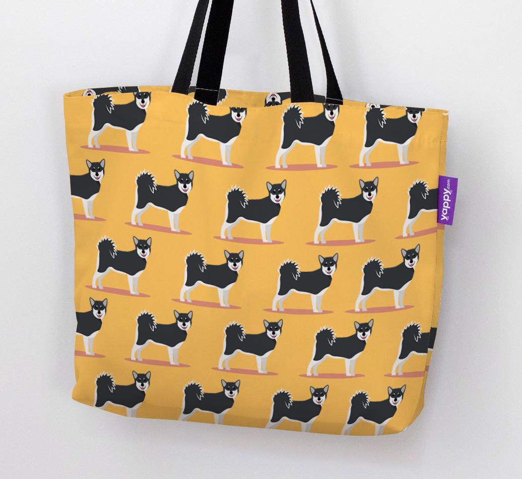 'Yappicon Profile Pattern' - Personalized {breedFullName} Canvas Bag