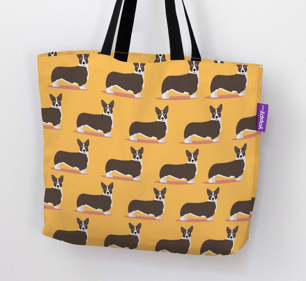 'Yappicon Profile Pattern' - Personalized {breedFullName} Canvas Bag