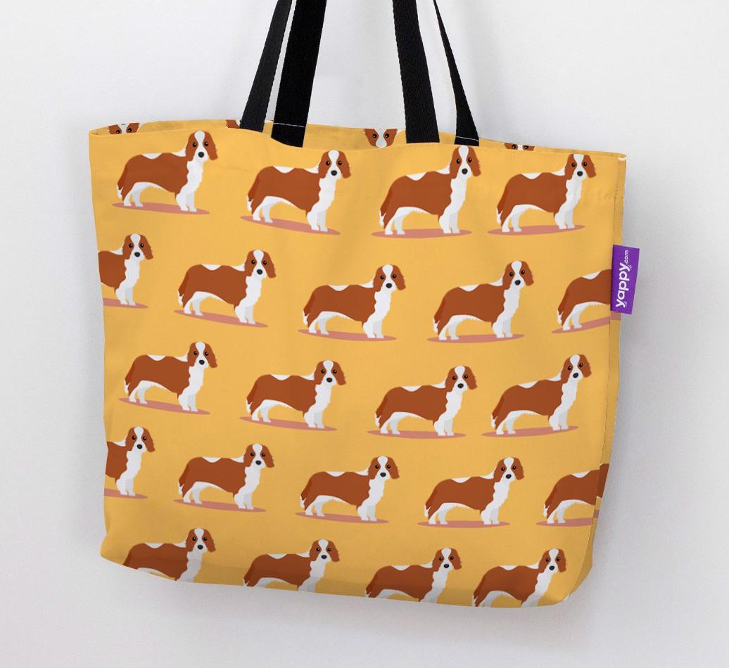 'Yappicon Profile Pattern' - Personalized {breedFullName} Canvas Bag