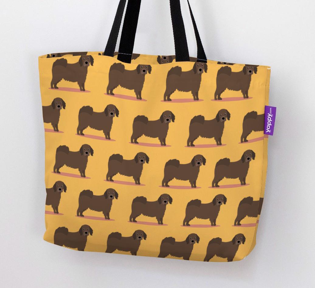 'Yappicon Profile Pattern' - Personalized {breedFullName} Canvas Bag