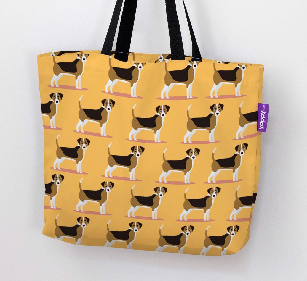 'Yappicon Profile Pattern' - Personalized {breedFullName} Canvas Bag