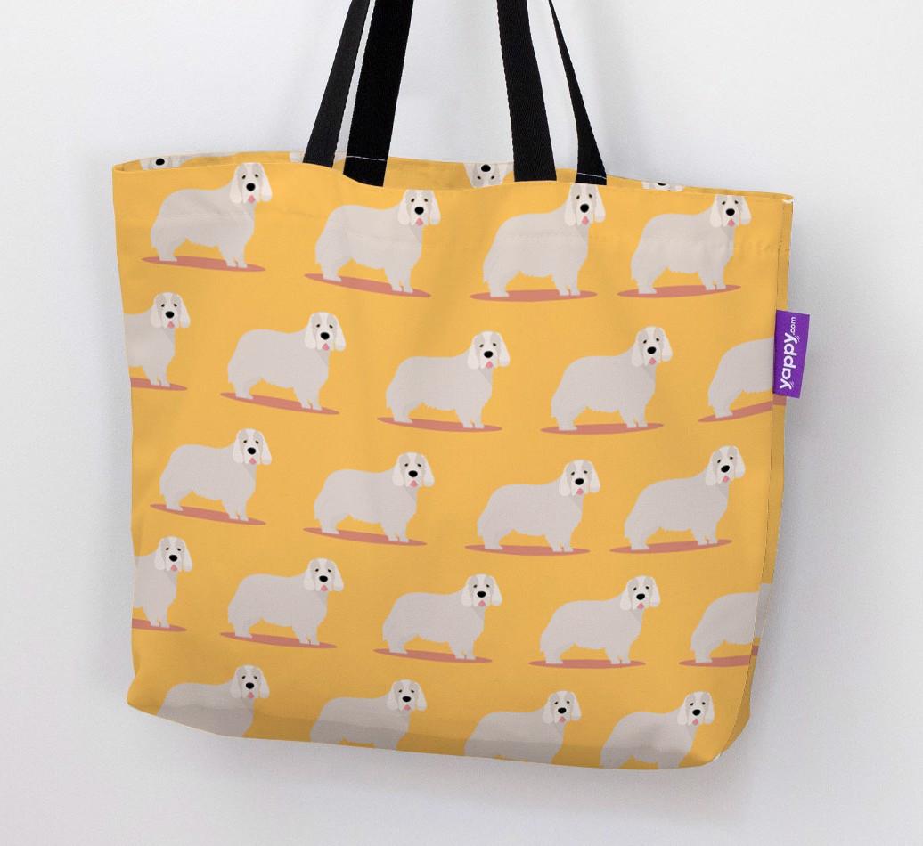 'Yappicon Profile Pattern' - Personalized {breedFullName} Canvas Bag