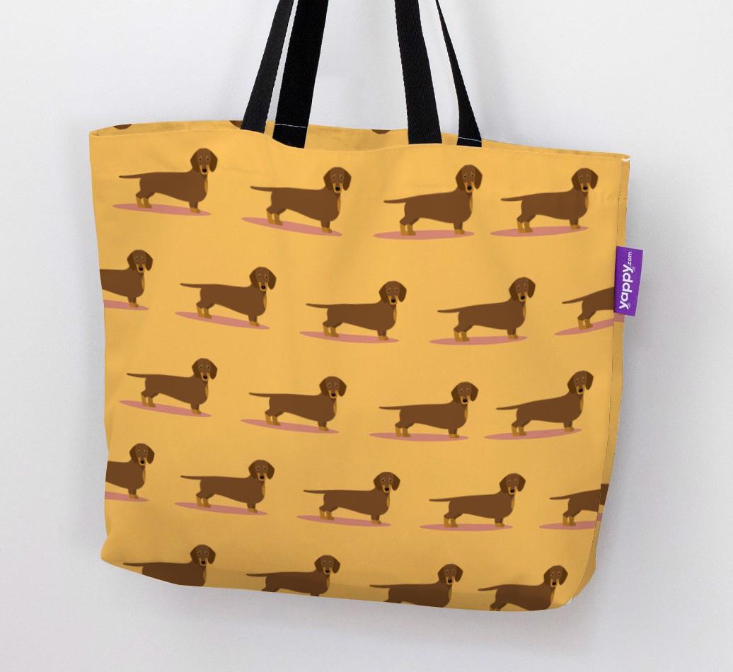 'Yappicon Profile Pattern' - Personalized {breedFullName} Canvas Bag