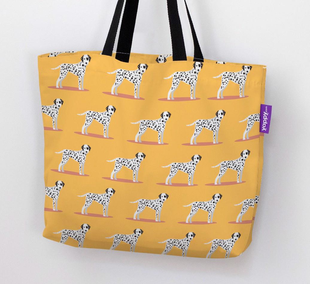 'Yappicon Profile Pattern' - Personalized {breedFullName} Canvas Bag