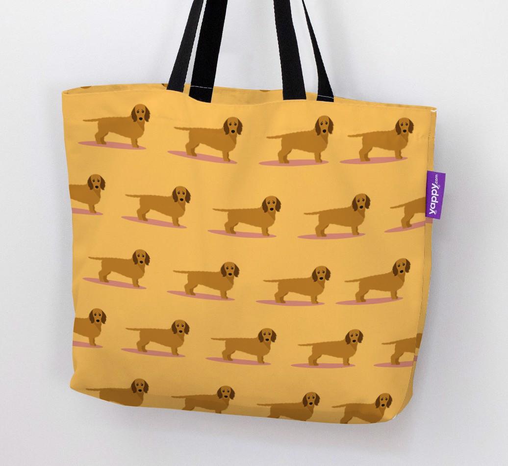 'Yappicon Profile Pattern' - Personalized {breedFullName} Canvas Bag