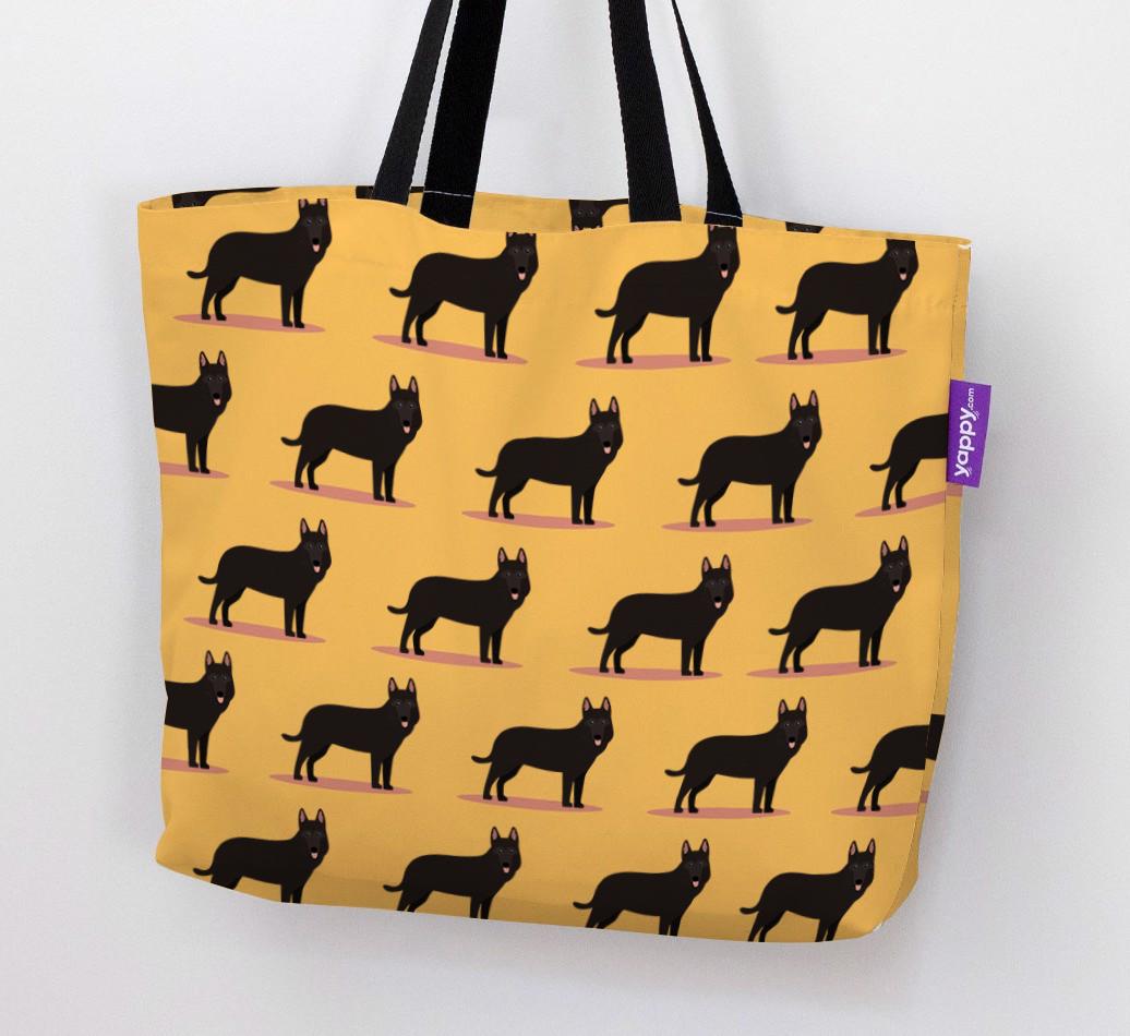 'Yappicon Profile Pattern' - Personalized {breedFullName} Canvas Bag
