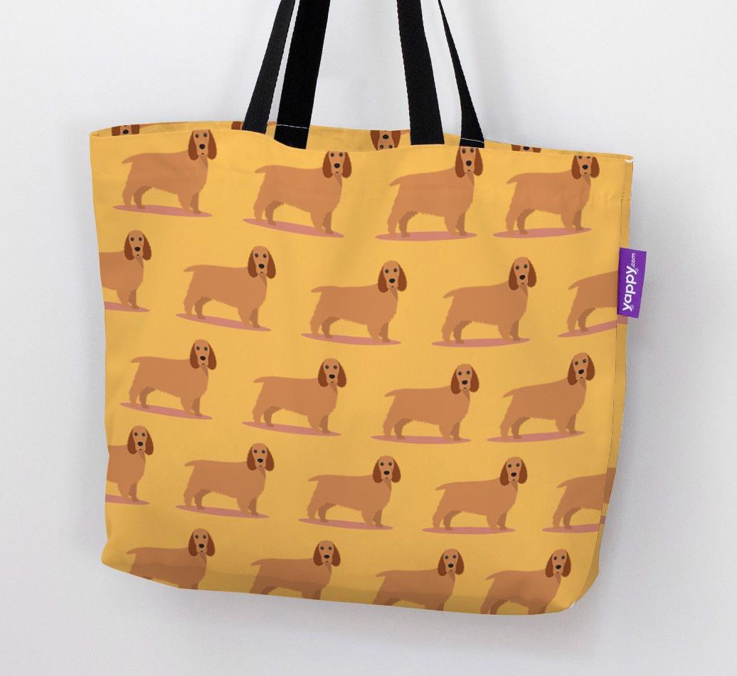'Yappicon Profile Pattern' - Personalized {breedFullName} Canvas Bag