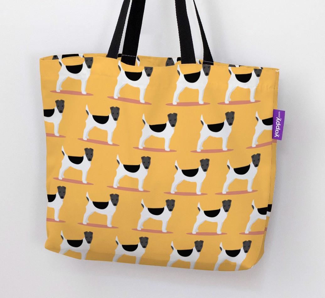'Yappicon Profile Pattern' - Personalized {breedFullName} Canvas Bag