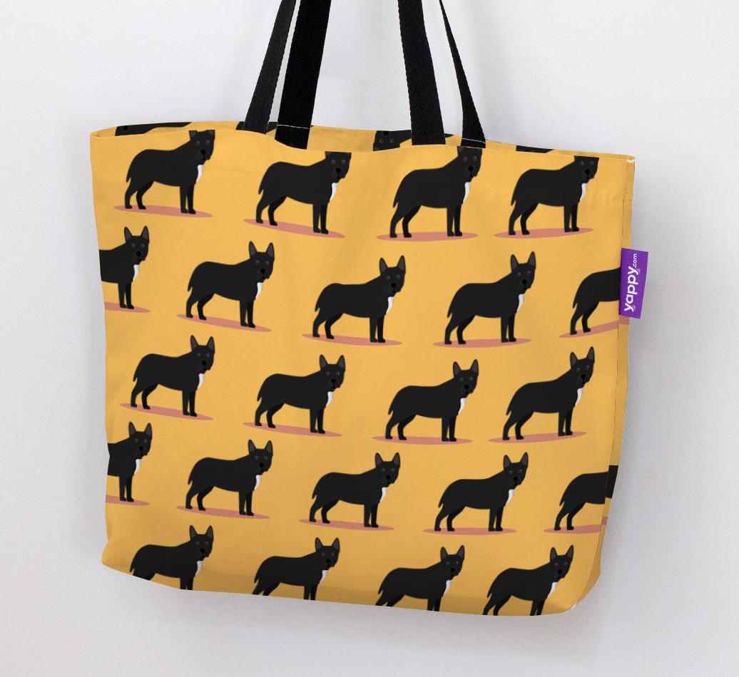 'Yappicon Profile Pattern' - Personalized {breedFullName} Canvas Bag