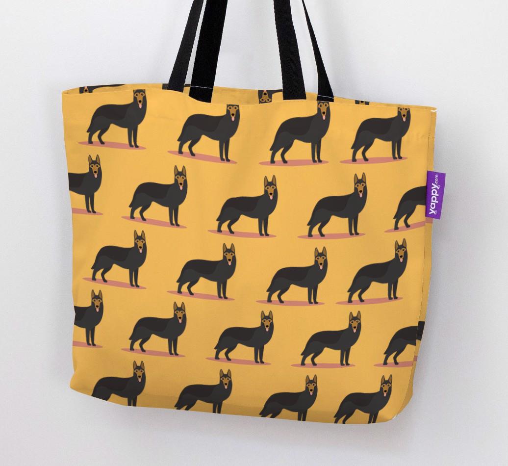 'Yappicon Profile Pattern' - Personalized {breedFullName} Canvas Bag