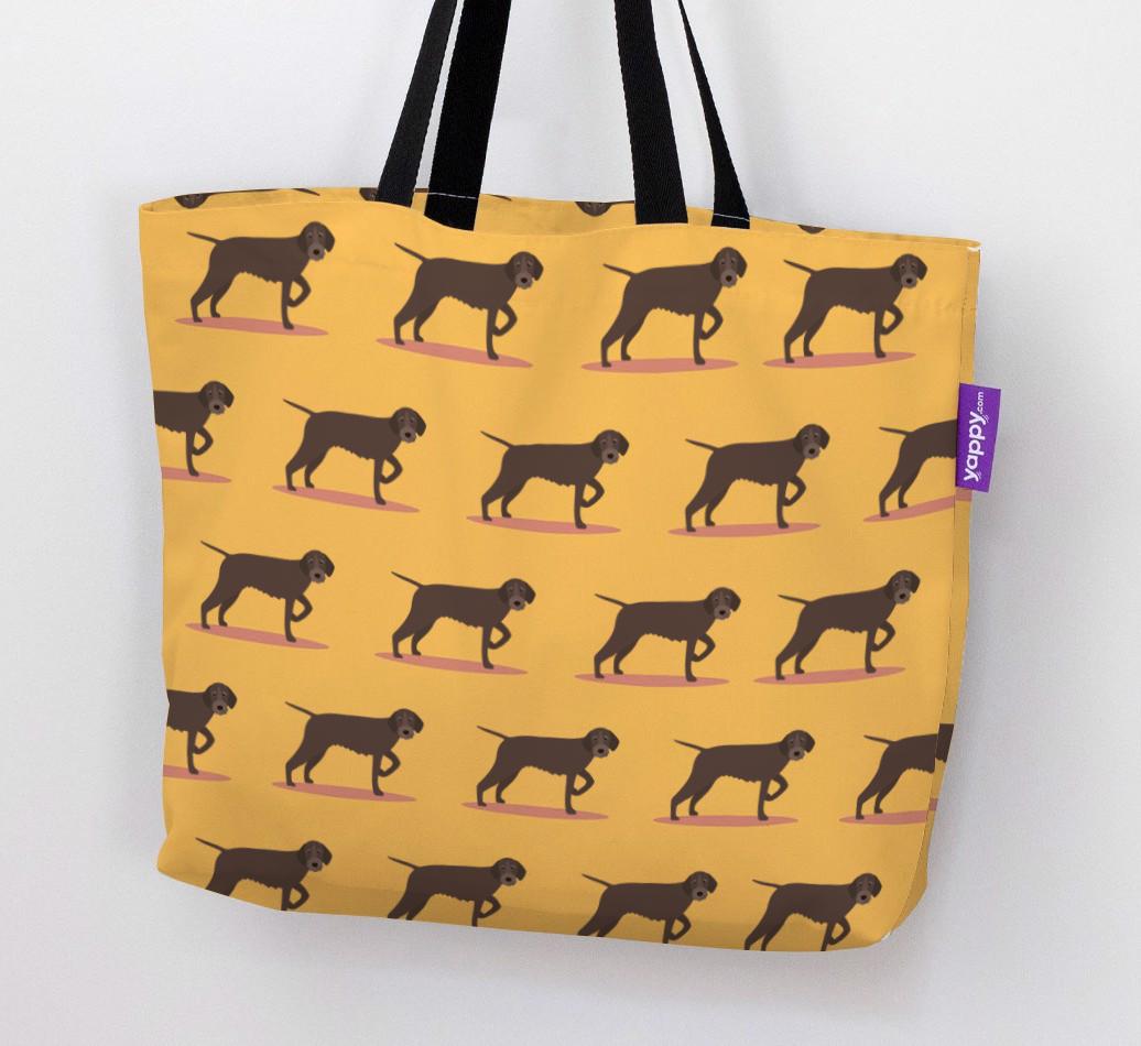 'Yappicon Profile Pattern' - Personalized {breedFullName} Canvas Bag