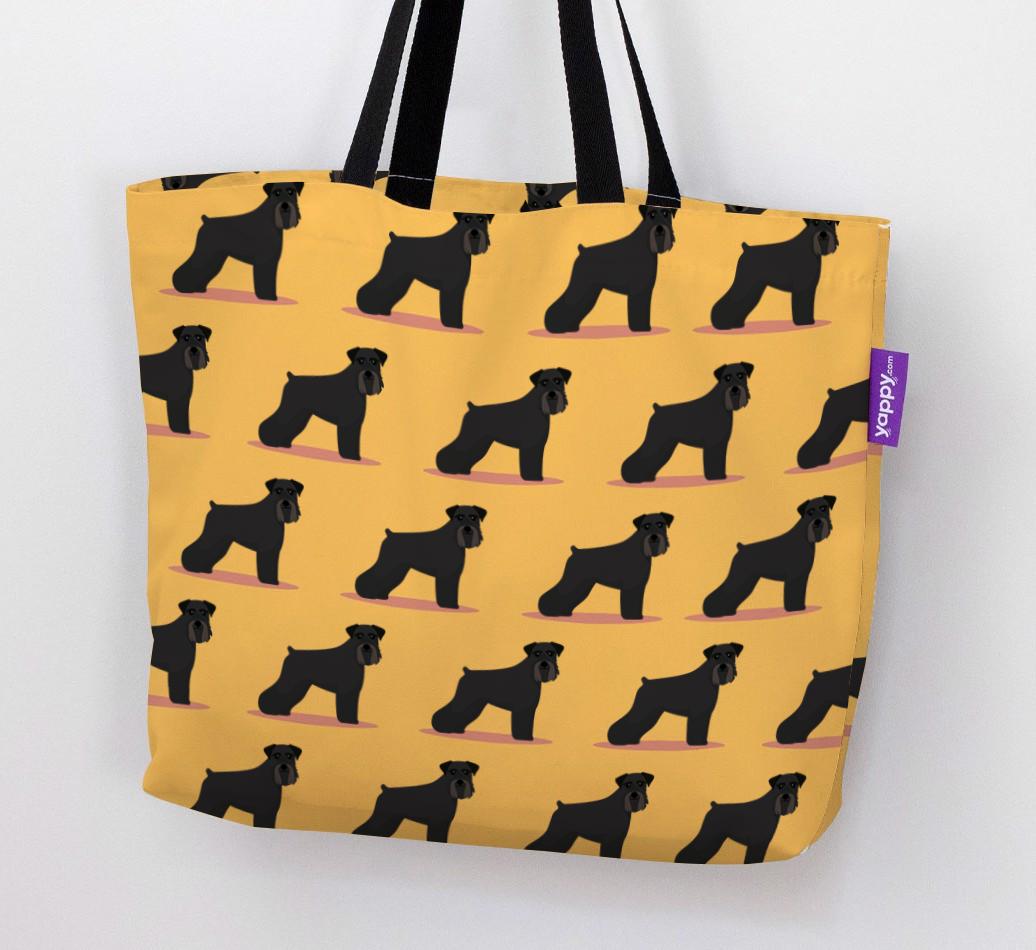 'Yappicon Profile Pattern' - Personalized {breedFullName} Canvas Bag