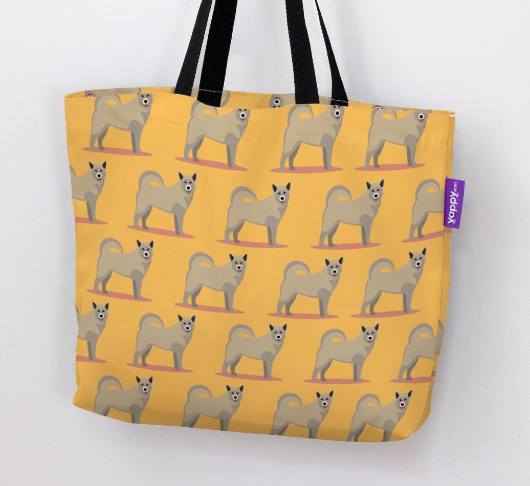 'Yappicon Profile Pattern' - Personalized {breedFullName} Canvas Bag