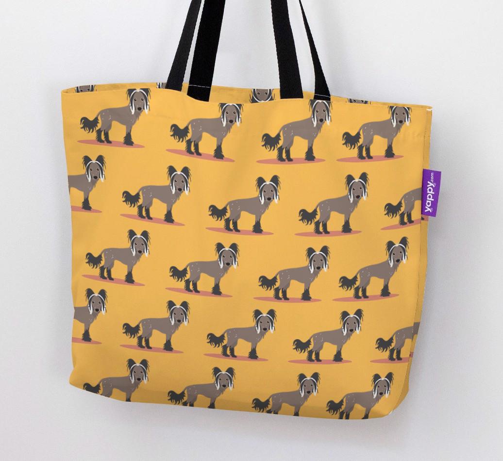 'Yappicon Profile Pattern' - Personalized {breedFullName} Canvas Bag