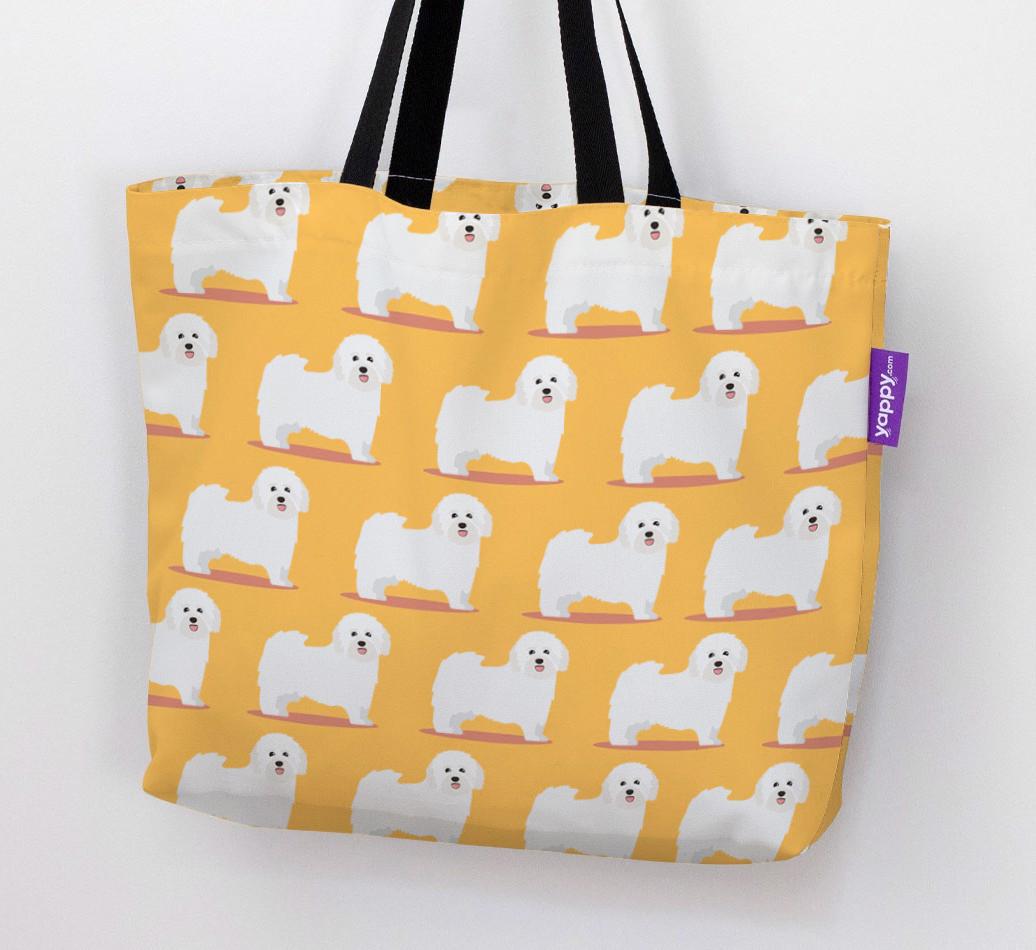 'Yappicon Profile Pattern' - Personalized {breedFullName} Canvas Bag