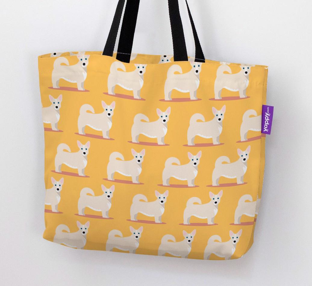 'Yappicon Profile Pattern' - Personalized {breedFullName} Canvas Bag