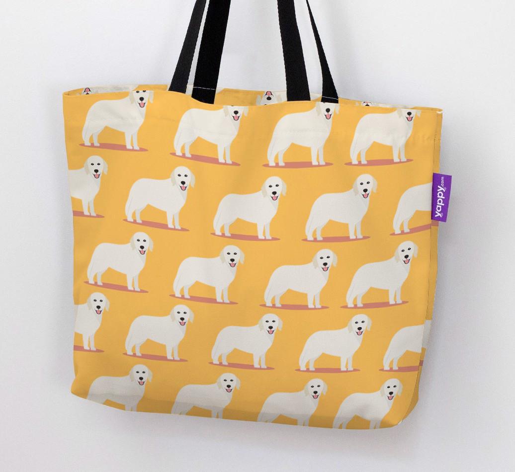 'Yappicon Profile Pattern' - Personalized {breedFullName} Canvas Bag