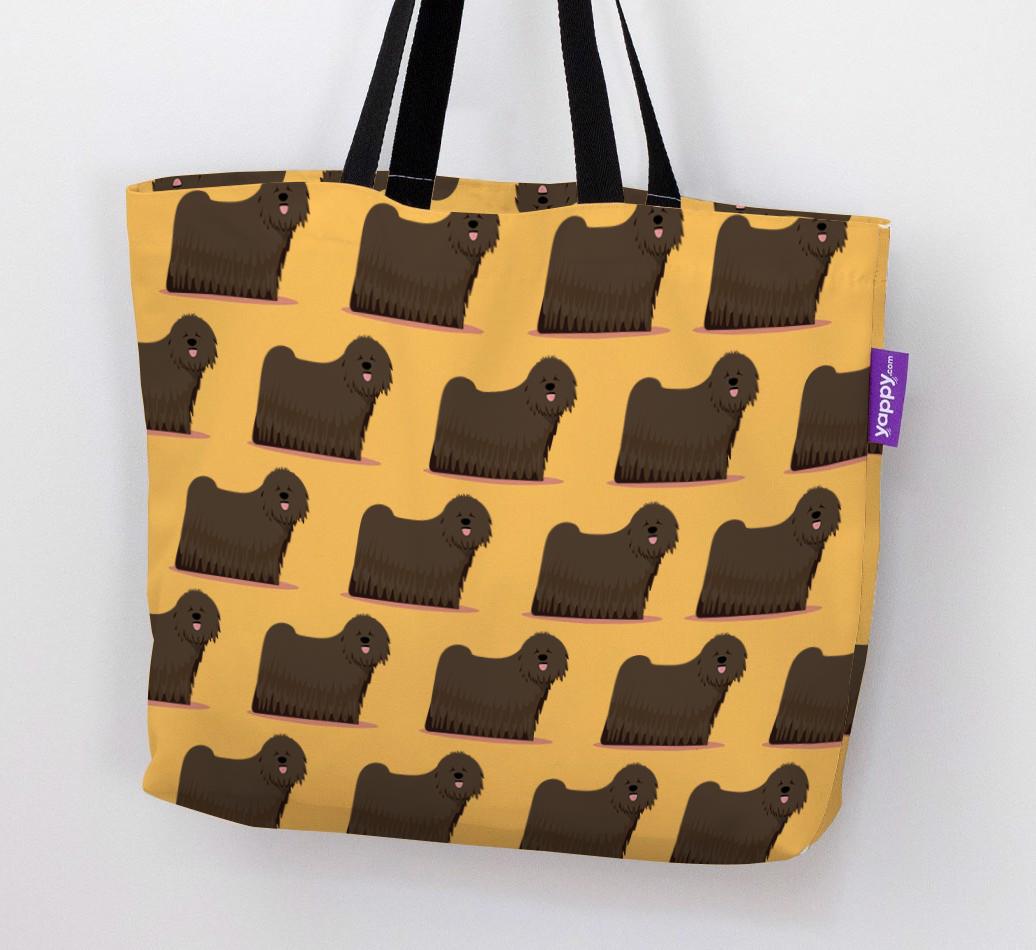 'Yappicon Profile Pattern' - Personalized {breedFullName} Canvas Bag
