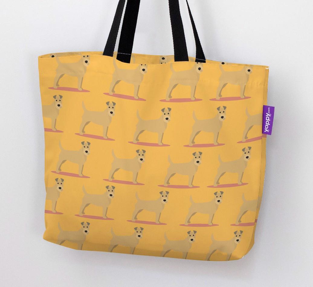 'Yappicon Profile Pattern' - Personalized {breedFullName} Canvas Bag