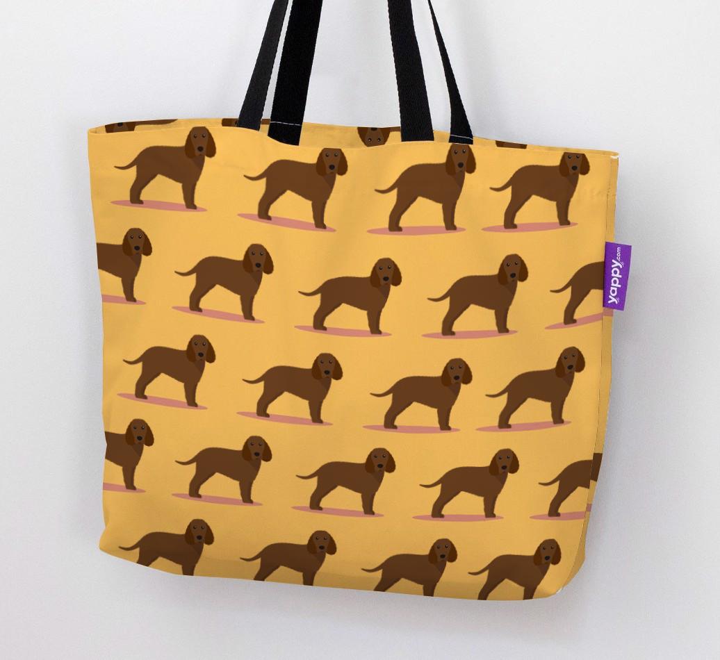'Yappicon Profile Pattern' - Personalized {breedFullName} Canvas Bag