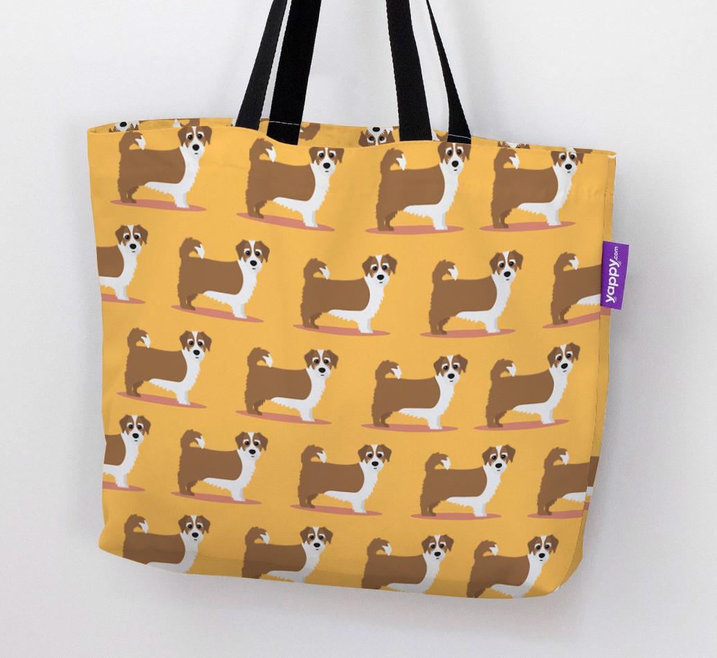 'Yappicon Profile Pattern' - Personalized {breedFullName} Canvas Bag
