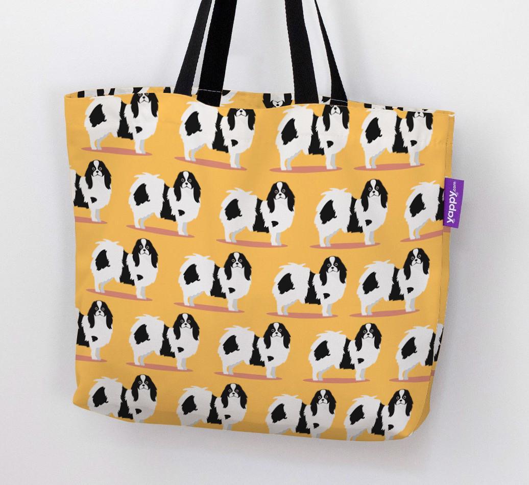 'Yappicon Profile Pattern' - Personalized {breedFullName} Canvas Bag