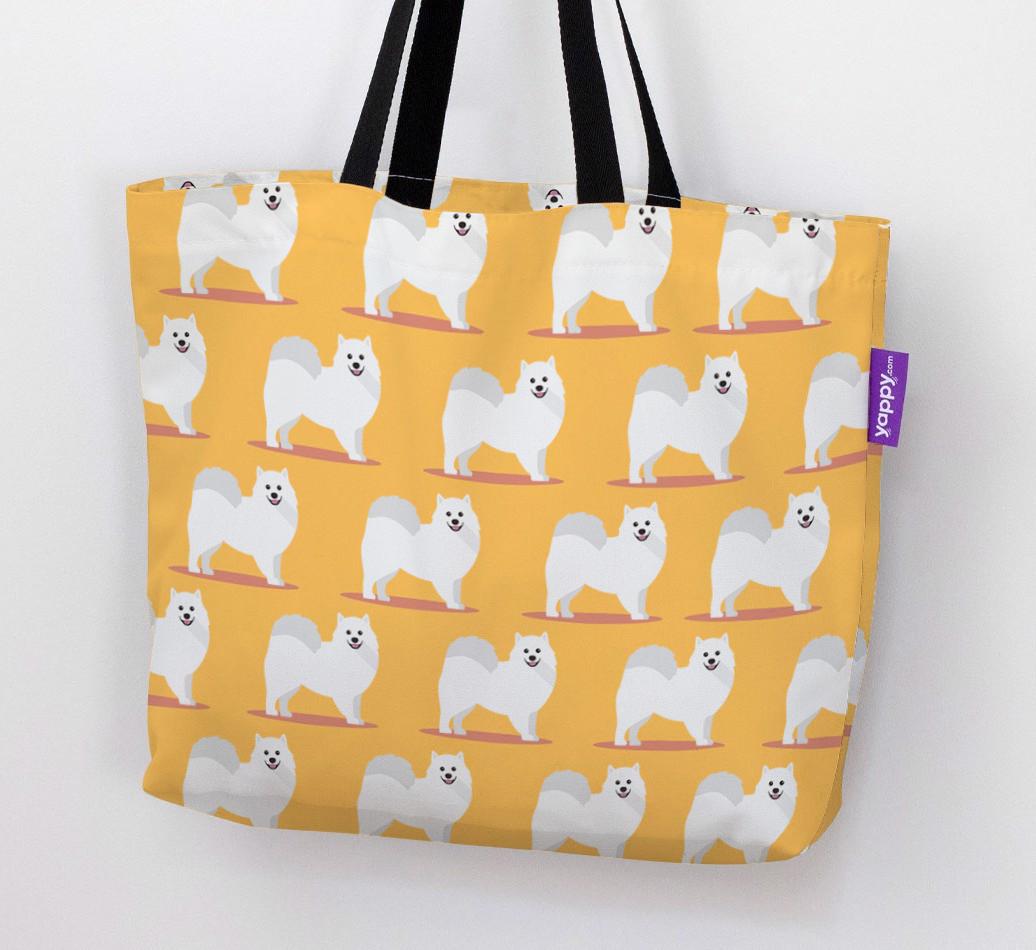 'Yappicon Profile Pattern' - Personalized {breedFullName} Canvas Bag