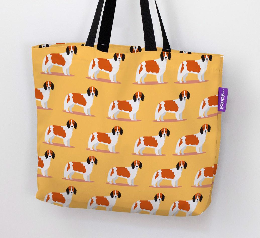 'Yappicon Profile Pattern' - Personalized {breedFullName} Canvas Bag