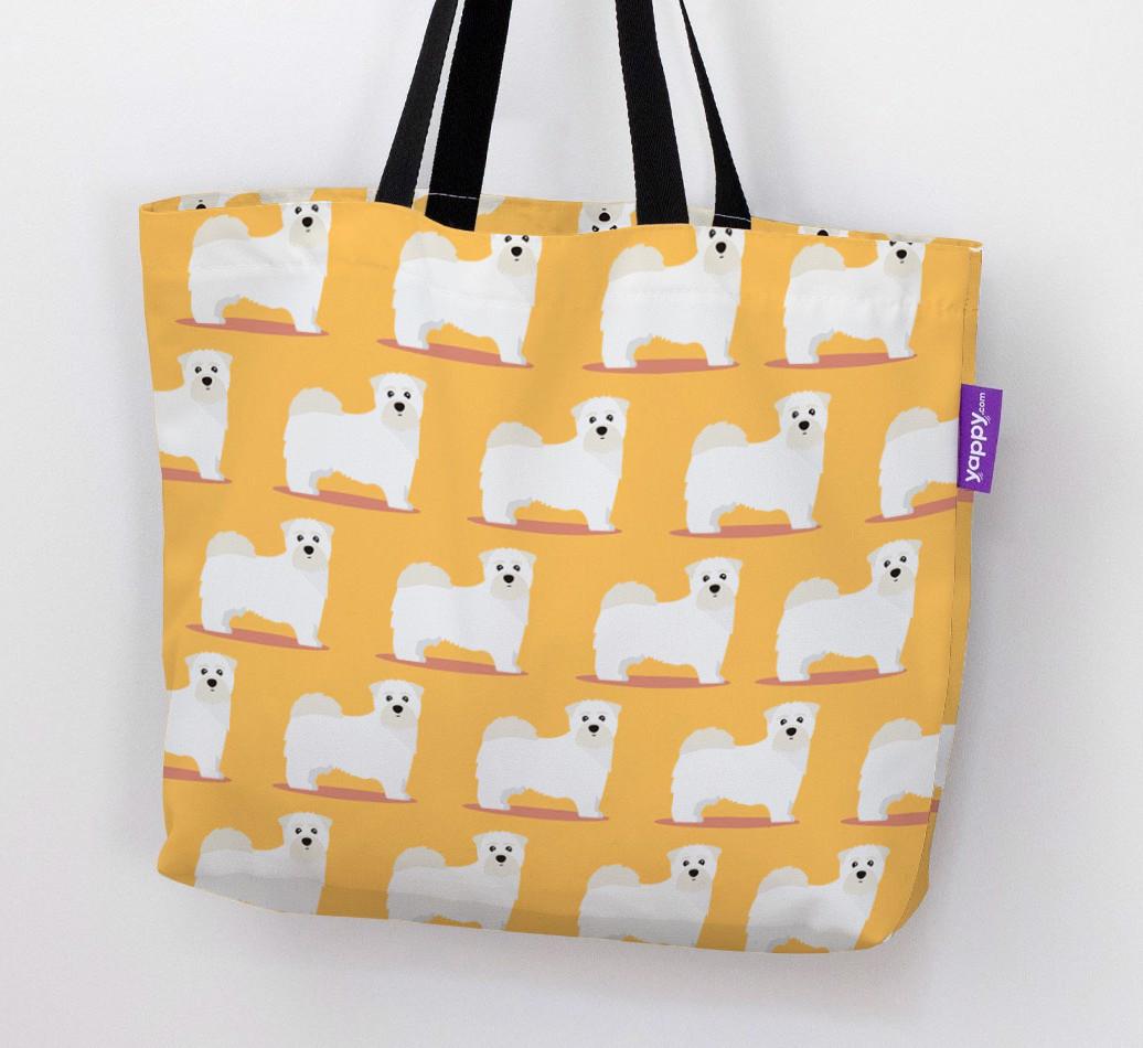 'Yappicon Profile Pattern' - Personalized {breedFullName} Canvas Bag