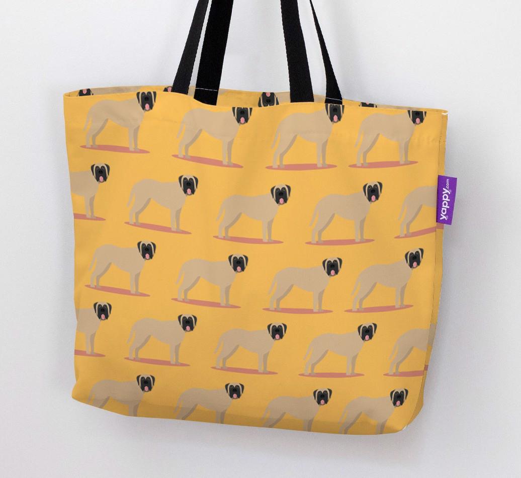 'Yappicon Profile Pattern' - Personalized {breedFullName} Canvas Bag
