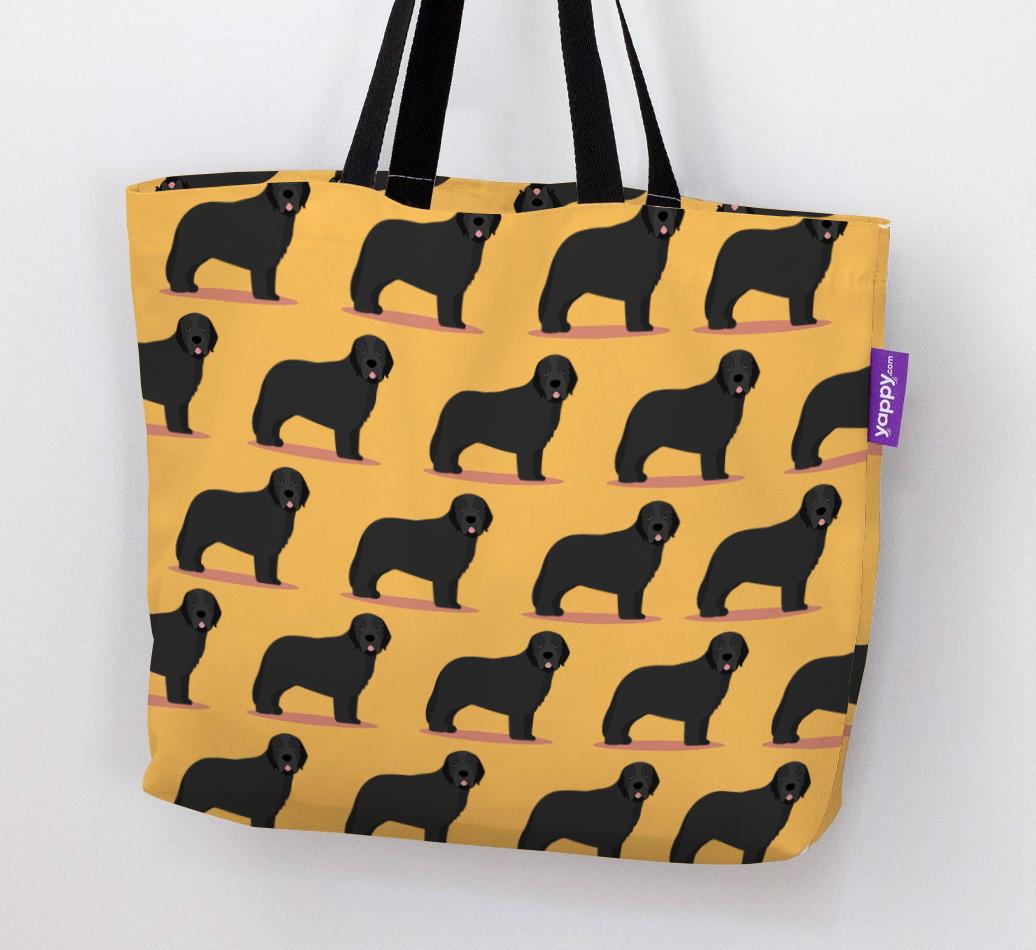 'Yappicon Profile Pattern' - Personalized {breedFullName} Canvas Bag