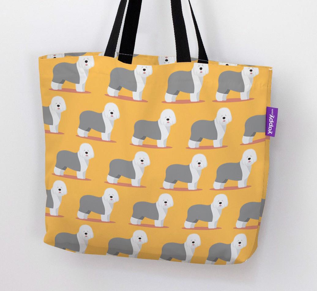 'Yappicon Profile Pattern' - Personalized {breedFullName} Canvas Bag