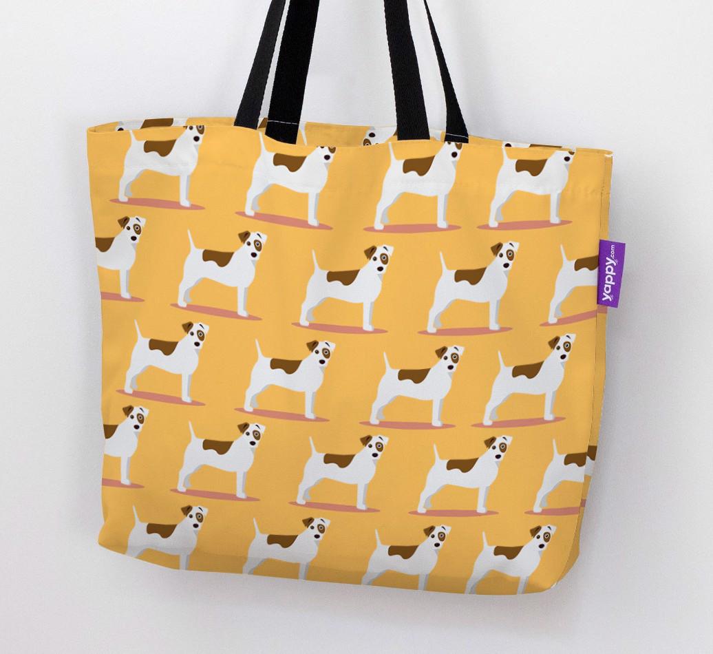 'Yappicon Profile Pattern' - Personalized {breedFullName} Canvas Bag