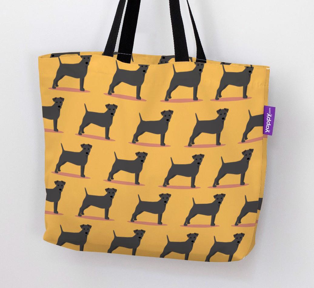 'Yappicon Profile Pattern' - Personalized {breedFullName} Canvas Bag