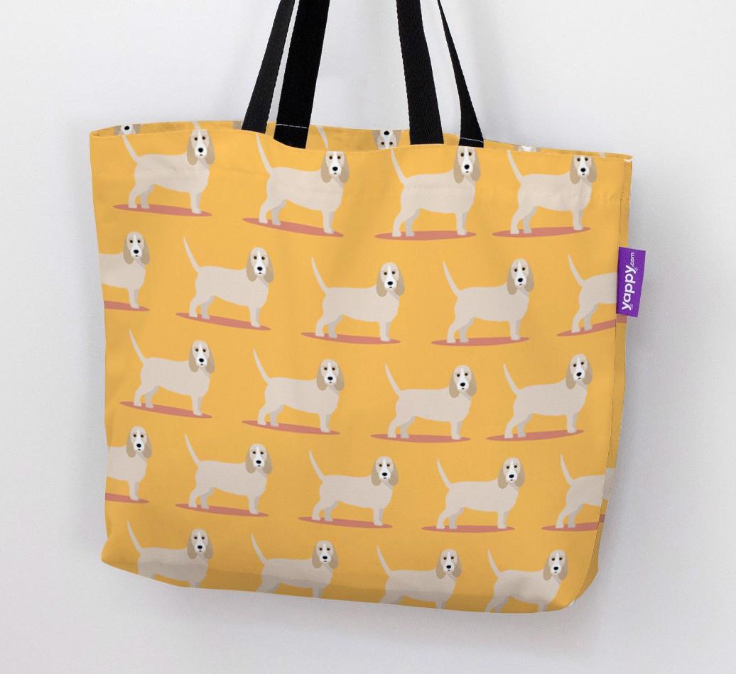 'Yappicon Profile Pattern' - Personalized {breedFullName} Canvas Bag