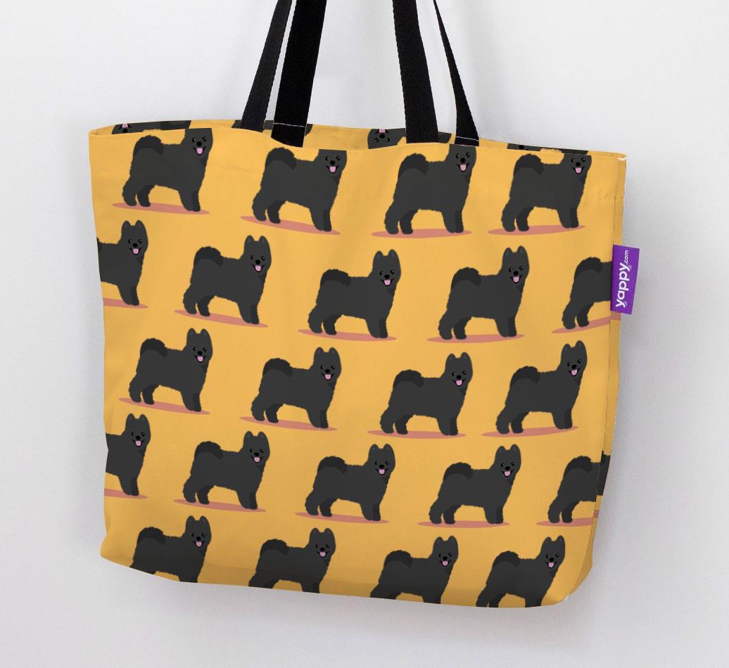'Yappicon Profile Pattern' - Personalized {breedFullName} Canvas Bag