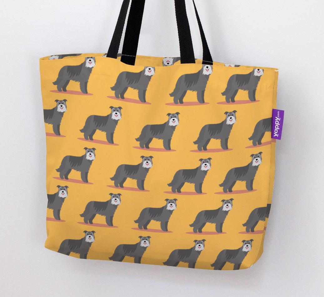 'Yappicon Profile Pattern' - Personalized {breedFullName} Canvas Bag