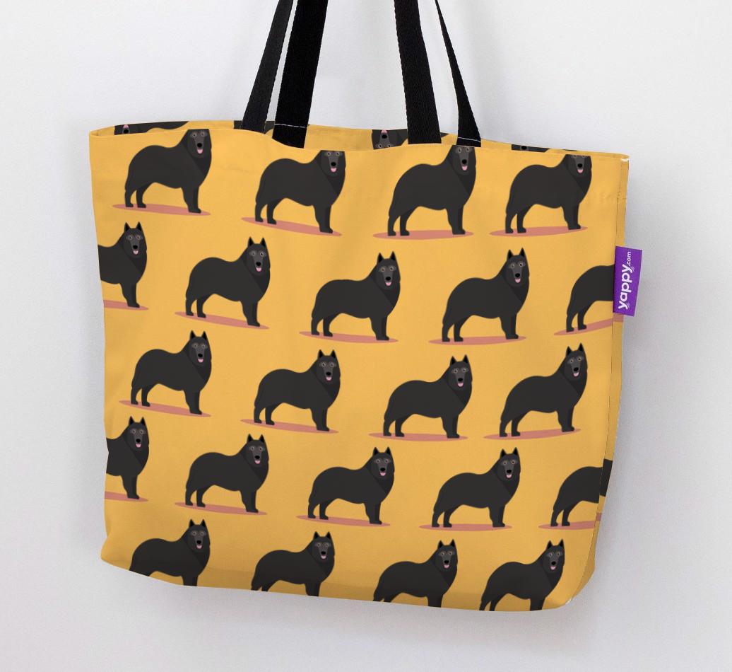 'Yappicon Profile Pattern' - Personalized {breedFullName} Canvas Bag