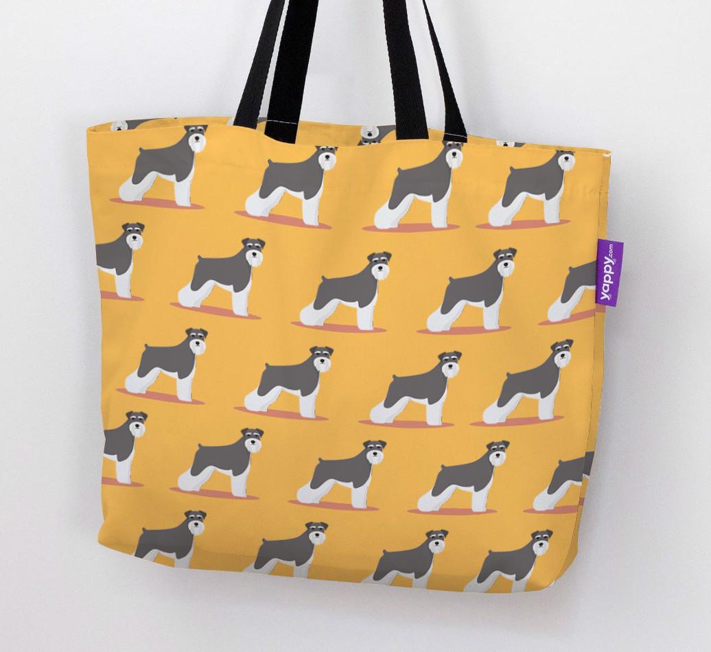 'Yappicon Profile Pattern' - Personalized {breedFullName} Canvas Bag