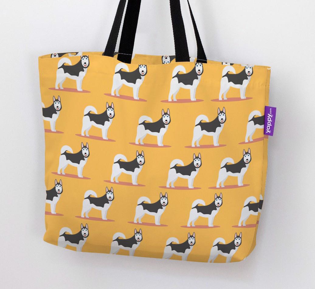 'Yappicon Profile Pattern' - Personalized {breedFullName} Canvas Bag