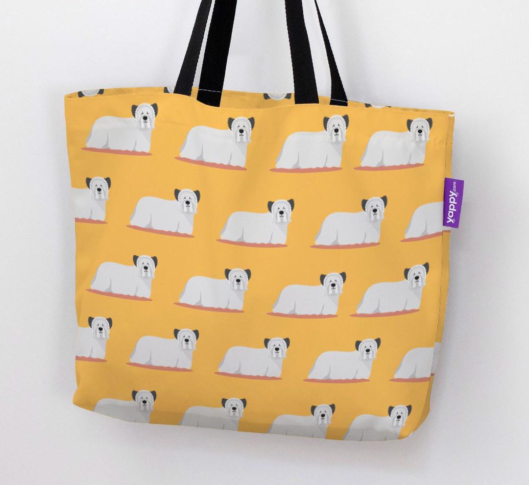 'Yappicon Profile Pattern' - Personalized {breedFullName} Canvas Bag