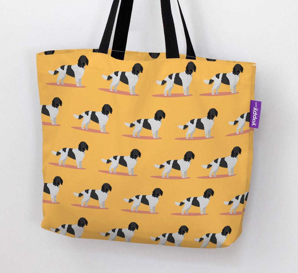 'Yappicon Profile Pattern' - Personalized {breedFullName} Canvas Bag