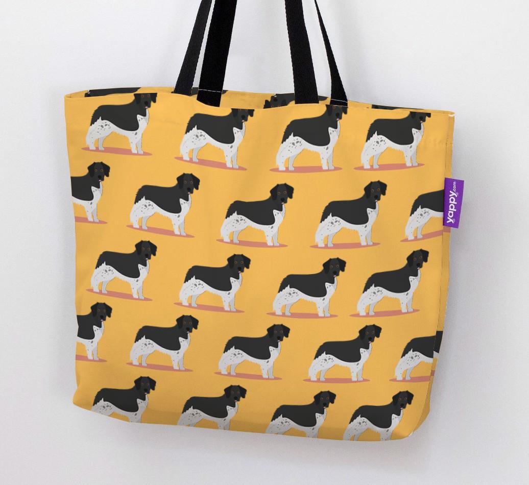 'Yappicon Profile Pattern' - Personalized {breedFullName} Canvas Bag