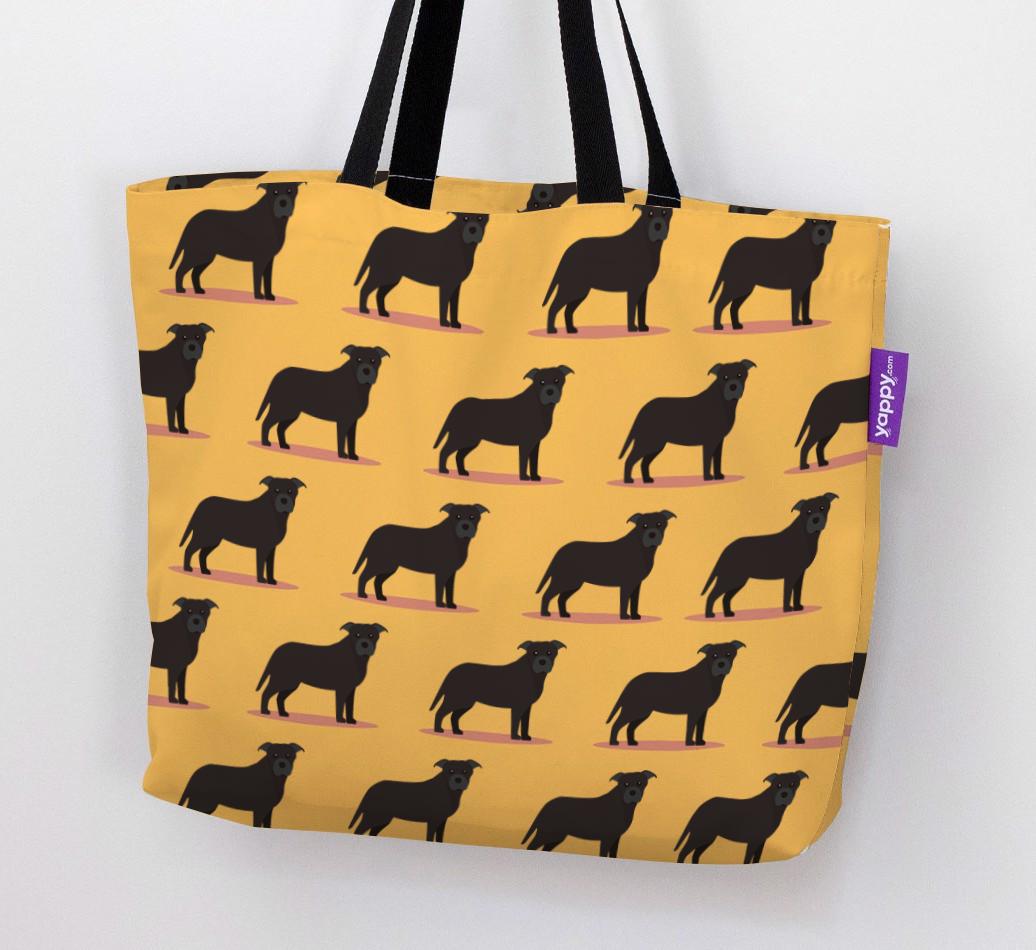 'Yappicon Profile Pattern' - Personalized {breedFullName} Canvas Bag